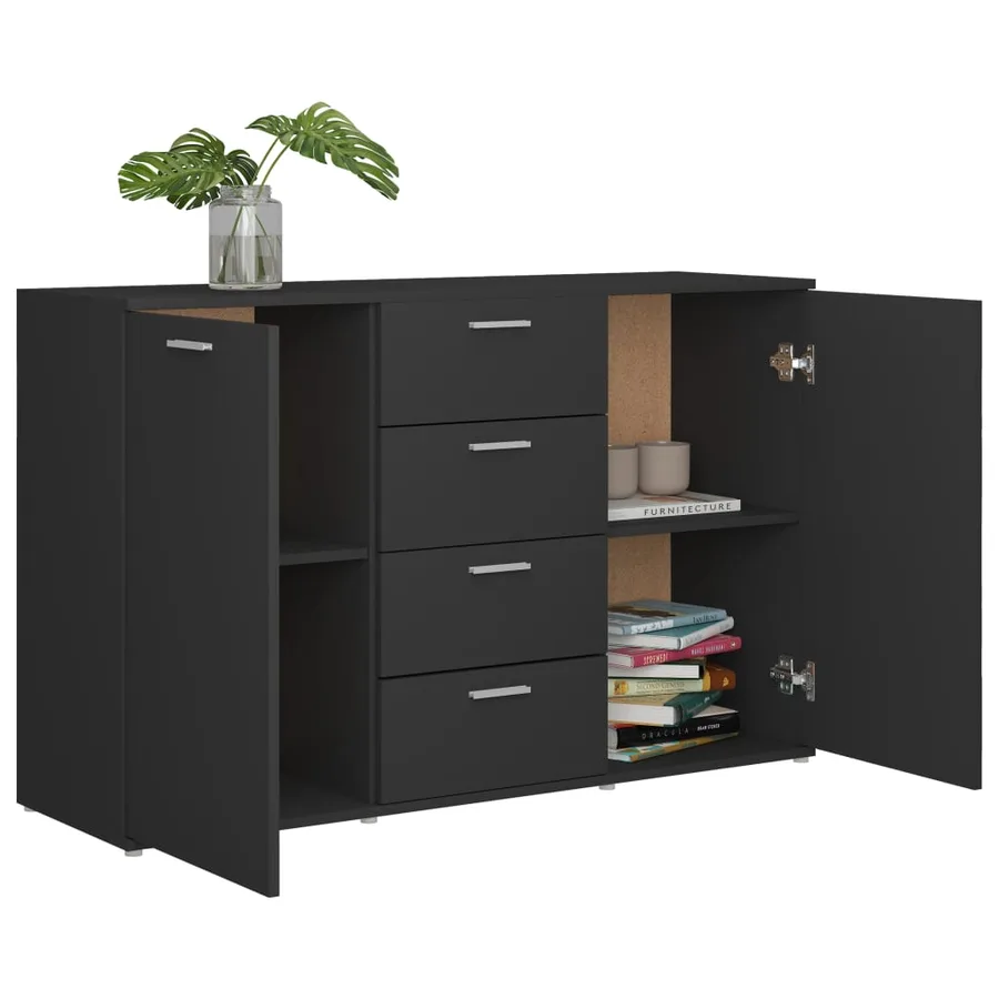 Buffet Gris 120x35,5x75 cm Bois d'ingénierie - 5