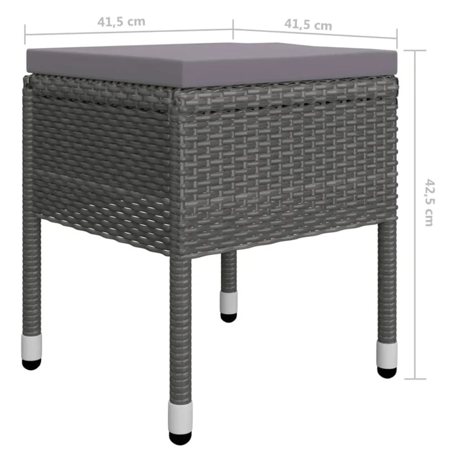 Ensemble à manger de jardin 5 pcs Gris - 16