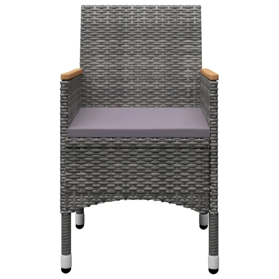 Ensemble à manger de jardin 5 pcs Gris - 4