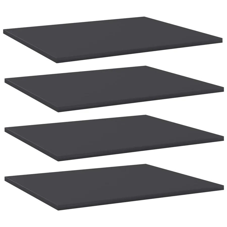 Panneaux de bibliothèque 4 pcs Gris 60x50x1,5 cm Aggloméré