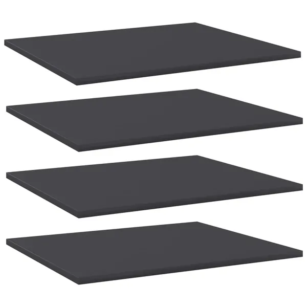 Panneaux de bibliothèque 4 pcs Gris 60x50x1,5 cm Aggloméré
