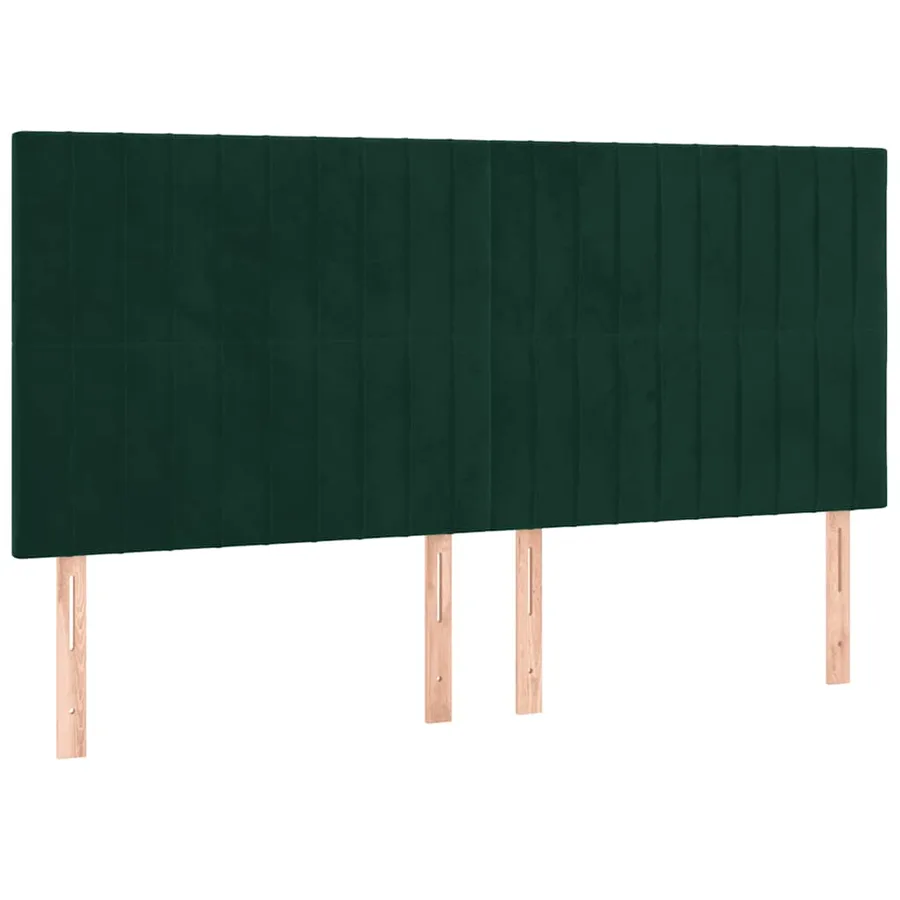 Cadre de lit sans matelas vert foncé 200x200 cm velours - 7
