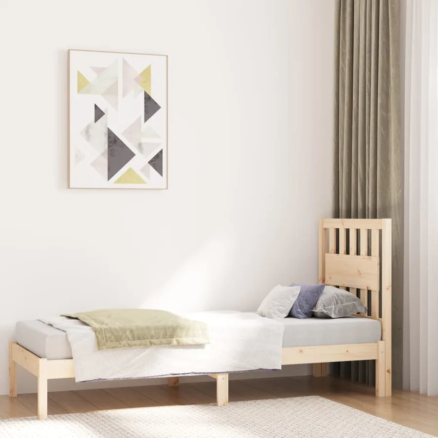 Cadre de lit sans matelas bois massif