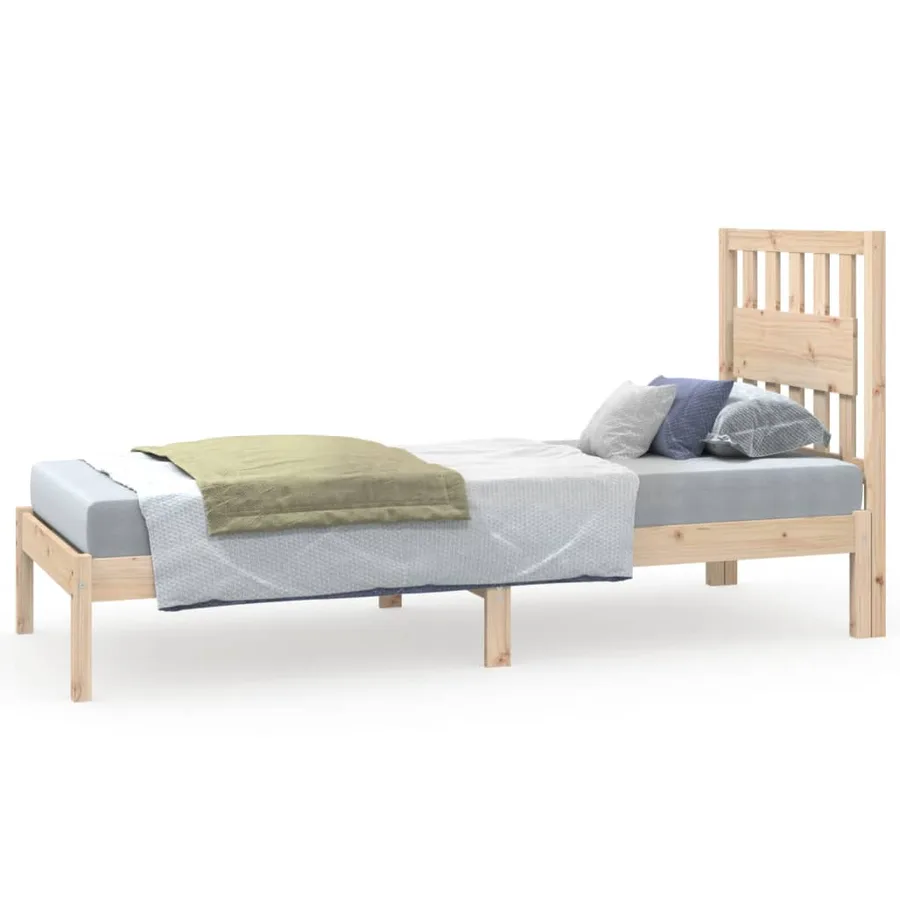 Cadre de lit sans matelas bois massif - 2