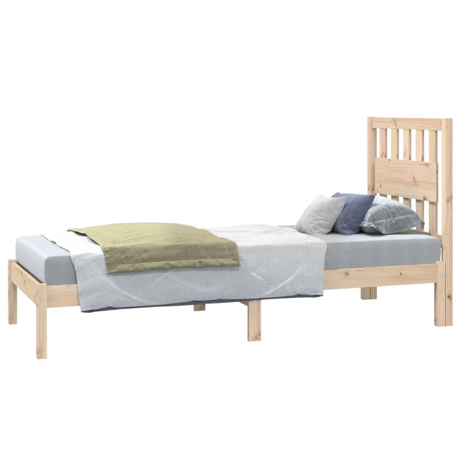 Cadre de lit sans matelas bois massif - 3