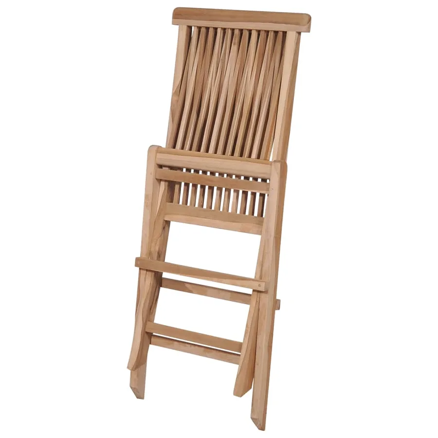 Ensemble à manger d'extérieur pliable 7 pcs Bois solide de teck - 6