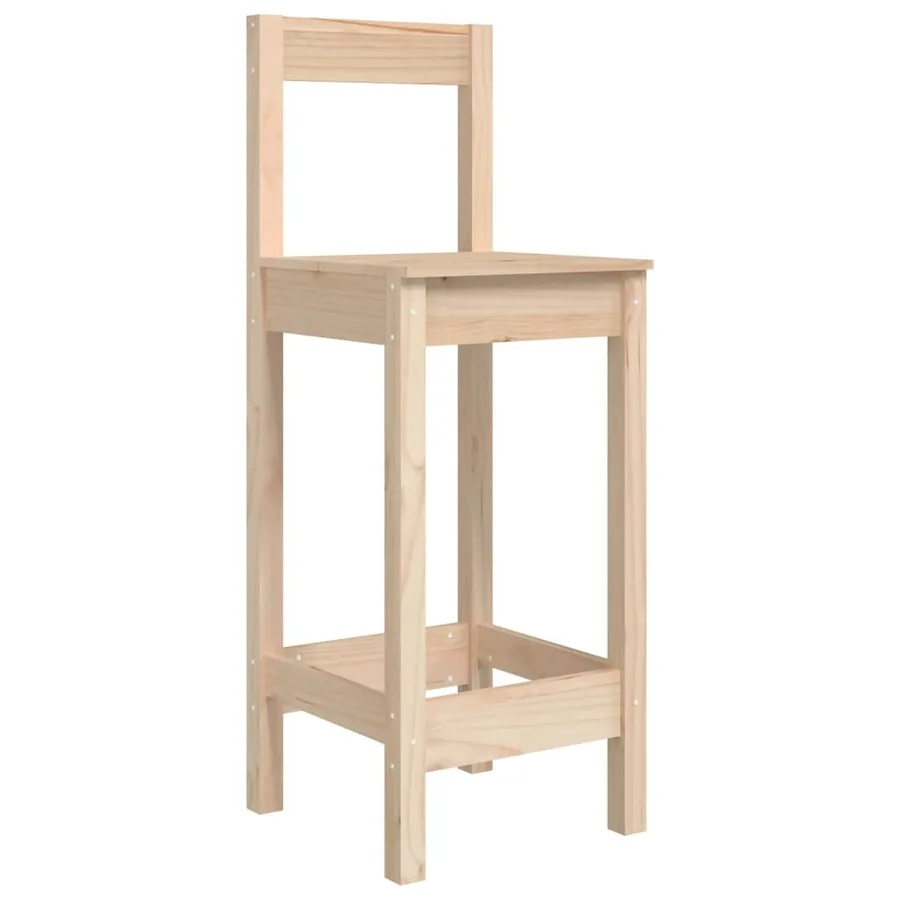 Ensemble de bar de jardin 9 pcs Bois de pin massif - 7