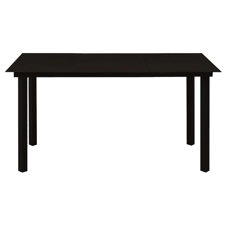 Ensemble à manger de jardin 7 pcs Noir Rotin PVC - 8