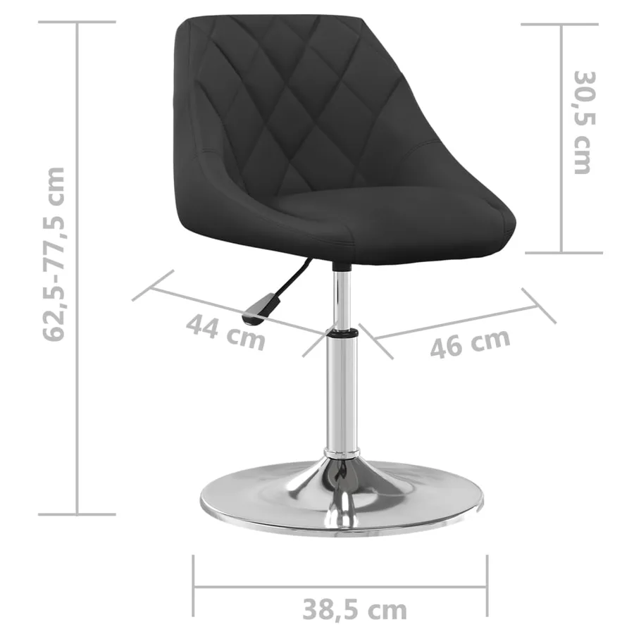 Chaises pivotantes à manger lot de 6 Noir Velours - 8