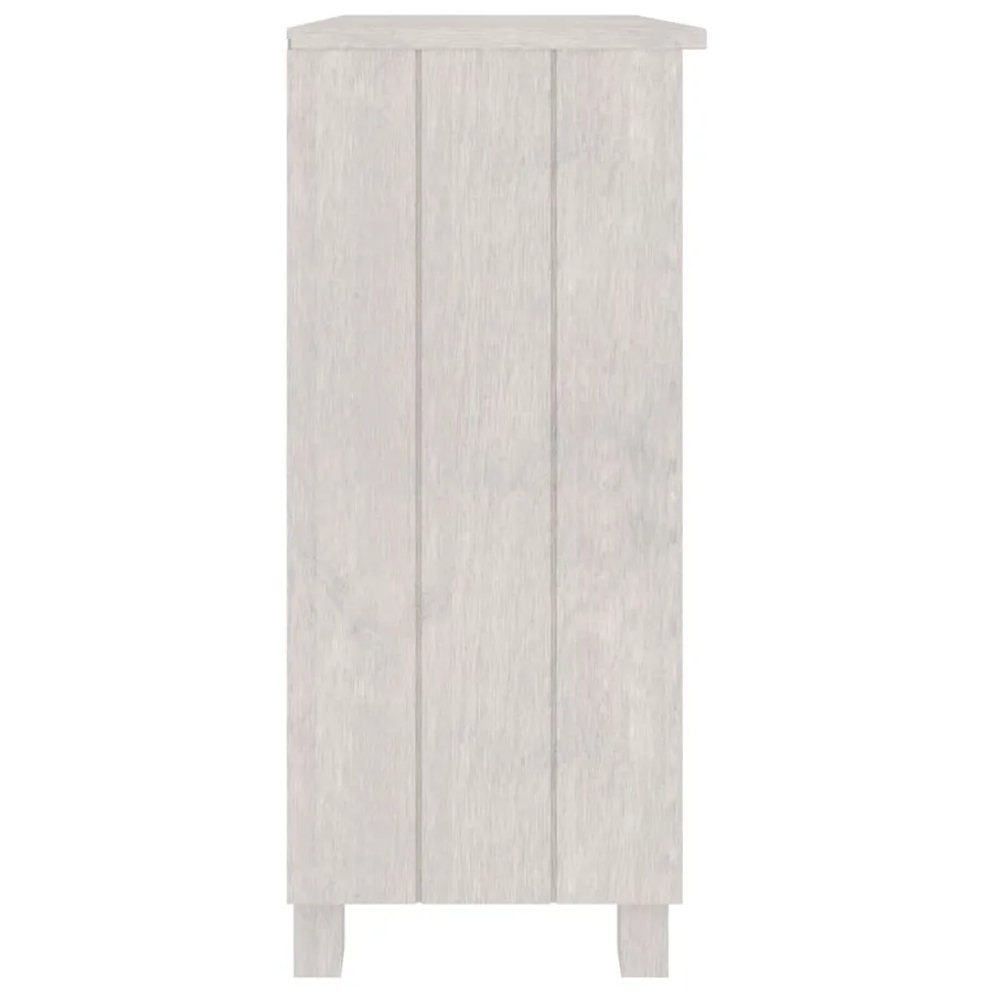 Buffet HAMAR Blanc 85x35x80 cm Bois massif de pin - 4