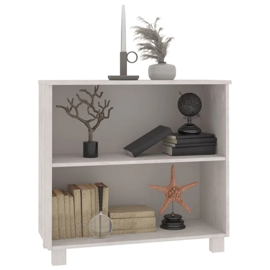 Buffet HAMAR Blanc 85x35x80 cm Bois massif de pin - 5