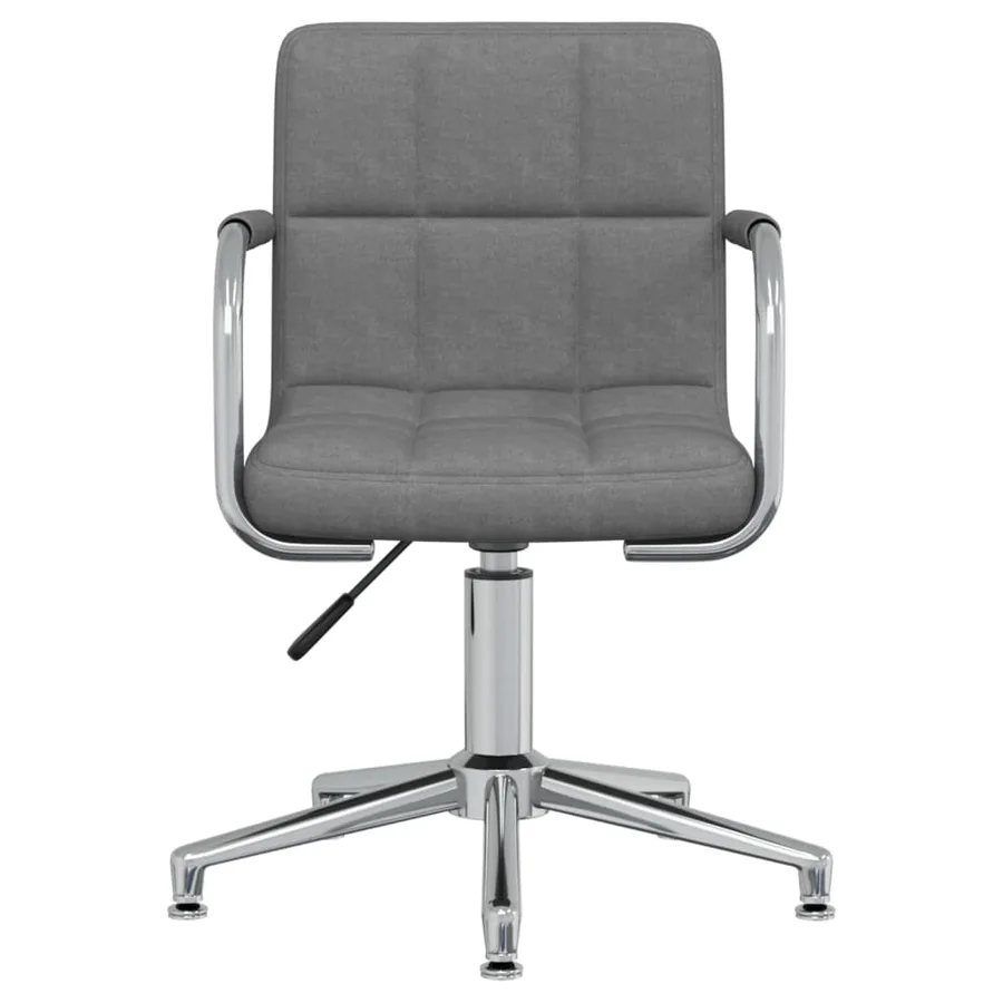 Chaise pivotante de salle à manger Gris clair Tissu - 2