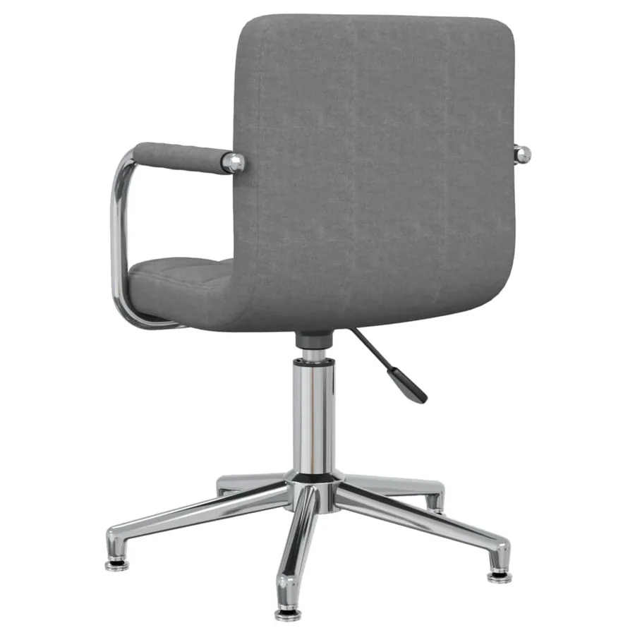 Chaise pivotante de salle à manger Gris clair Tissu - 4