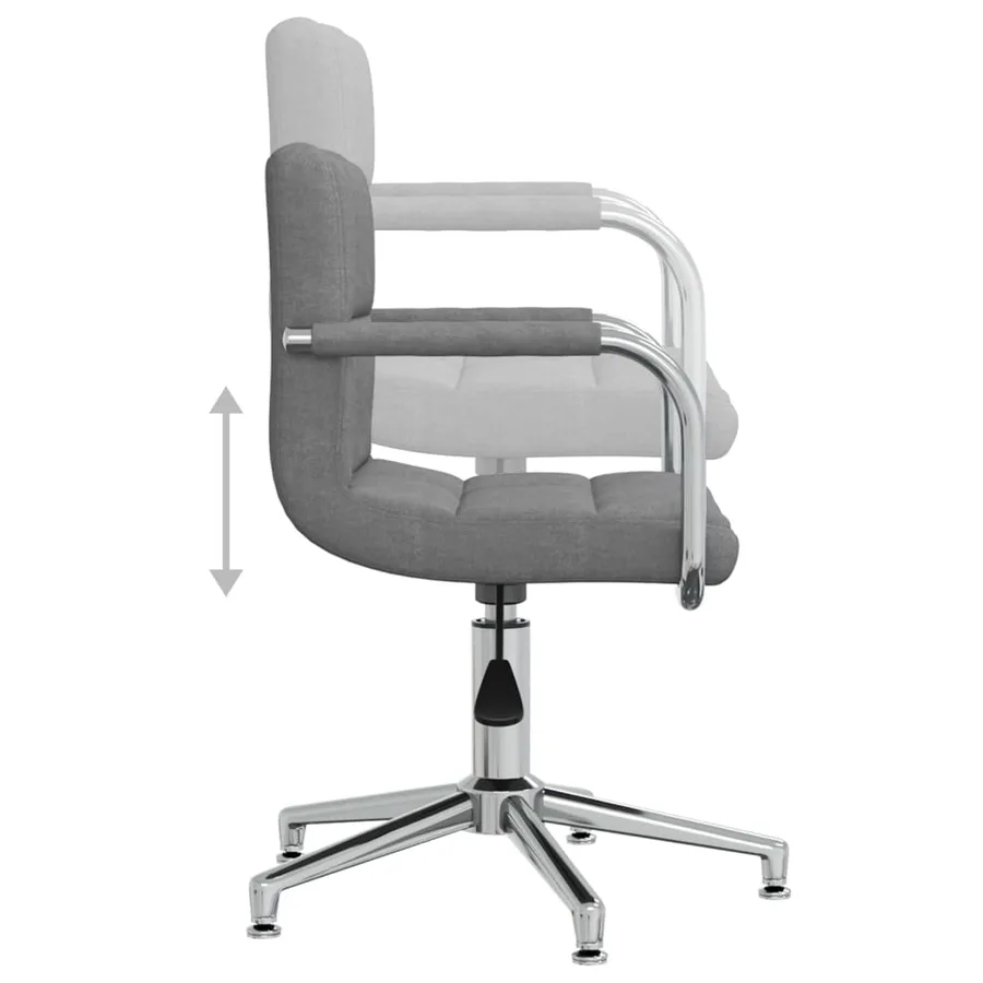Chaise pivotante de salle à manger Gris clair Tissu - 5