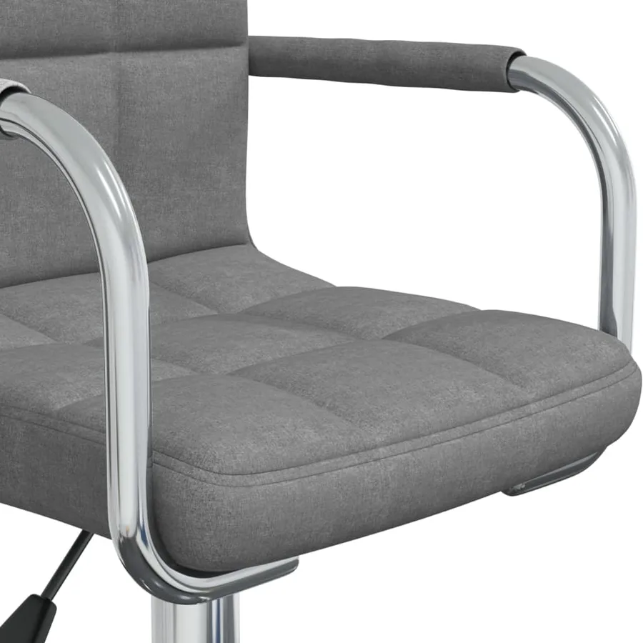 Chaise pivotante de salle à manger Gris clair Tissu - 6