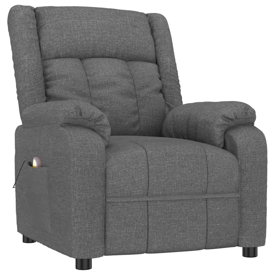 Fauteuil de massage Gris foncé Tissu - 2