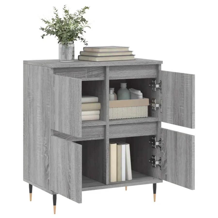 Buffet Sonoma gris 60x35x70 cm Bois d'ingénierie - 4