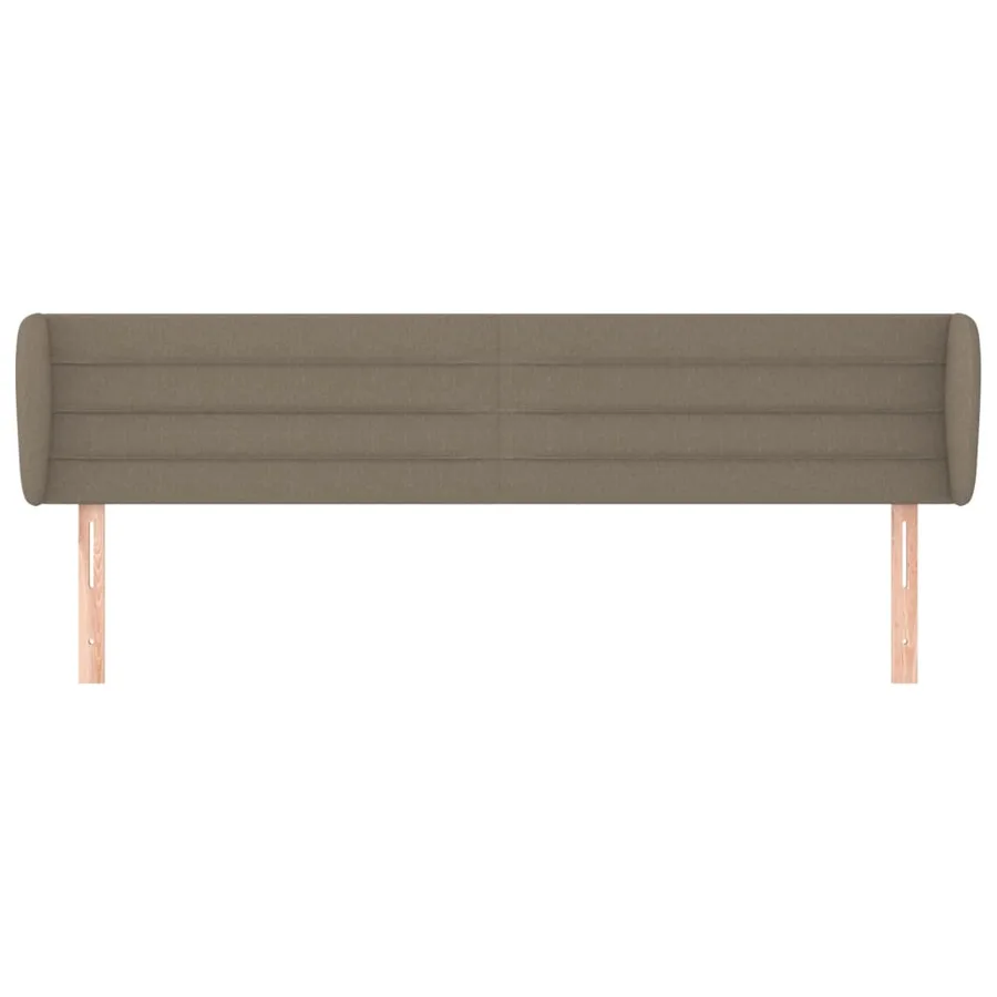 Tête de lit avec oreilles Taupe 203x23x78/88 cm Tissu - 3