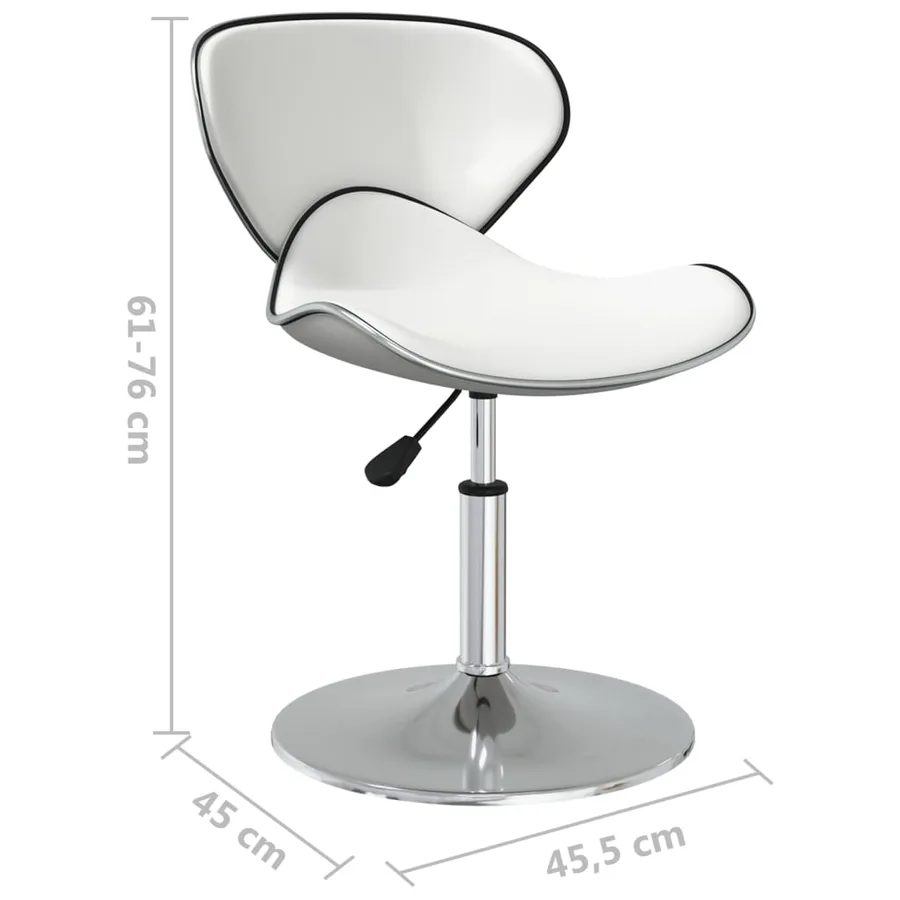 Chaises à manger lot de 2 blanc similicuir - 10
