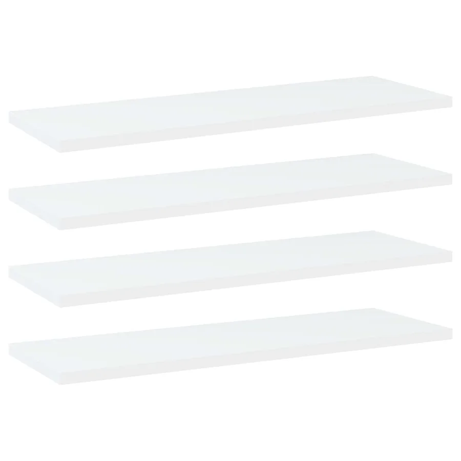 Panneaux de bibliothèque 4 pcs blanc bois d’ingénierie