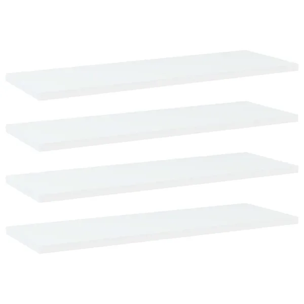 Panneaux de bibliothèque 4 pcs blanc bois d’ingénierie