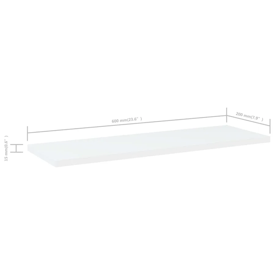 Panneaux de bibliothèque 4 pcs blanc bois d’ingénierie - 5