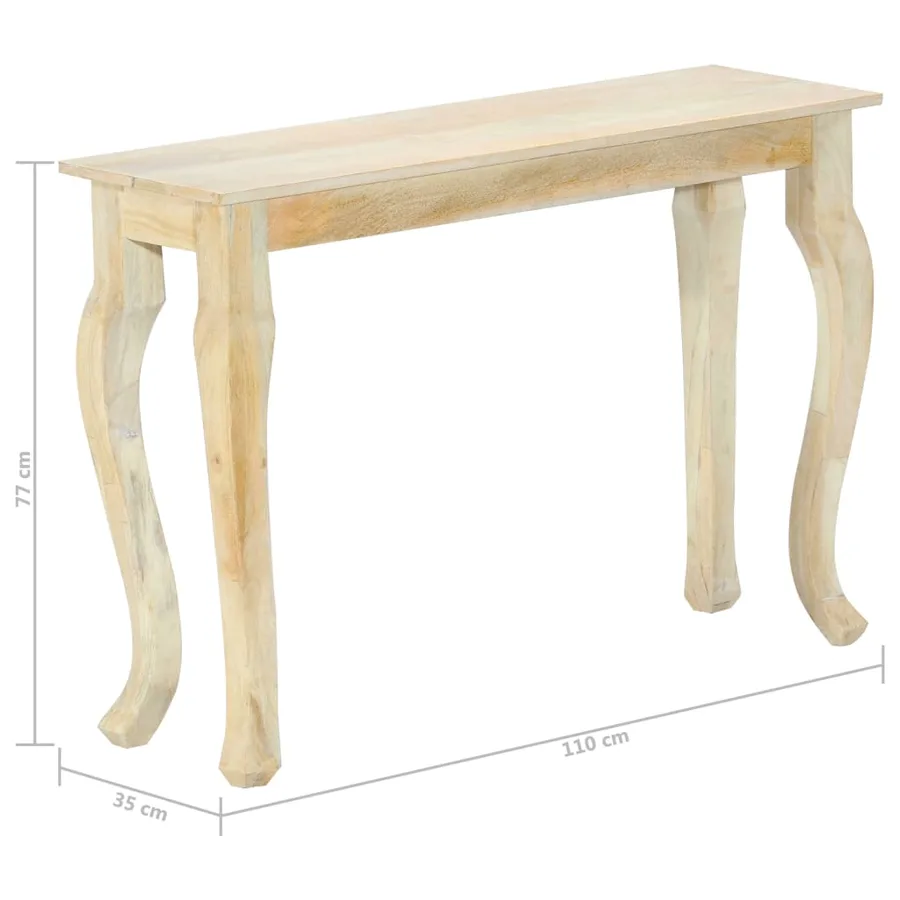 Console 110x35x77 cm en bois de manguier massif - 6