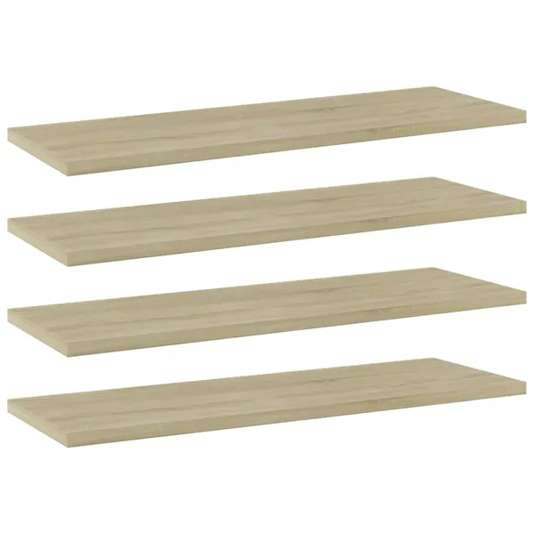 Panneau de bibliothèque 4pcs Chêne sonoma 60x20x1,5cm Aggloméré
