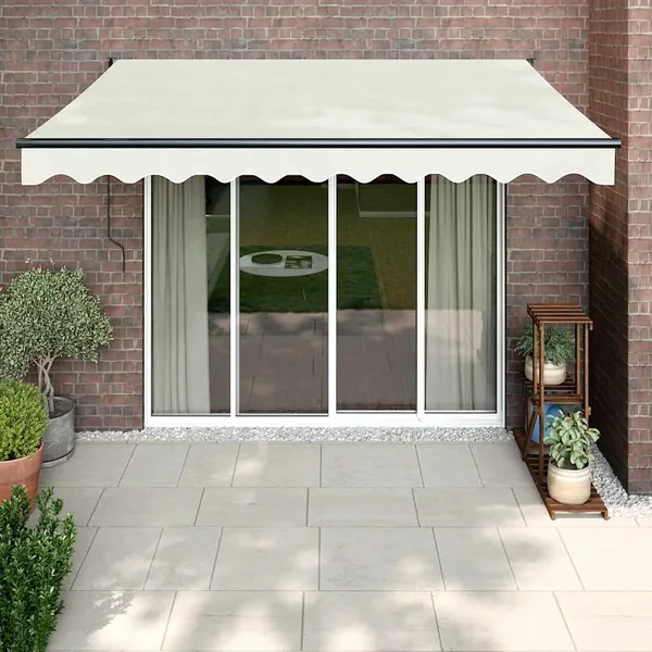 Auvent rétractable automatique crème 3,5x2,5 m