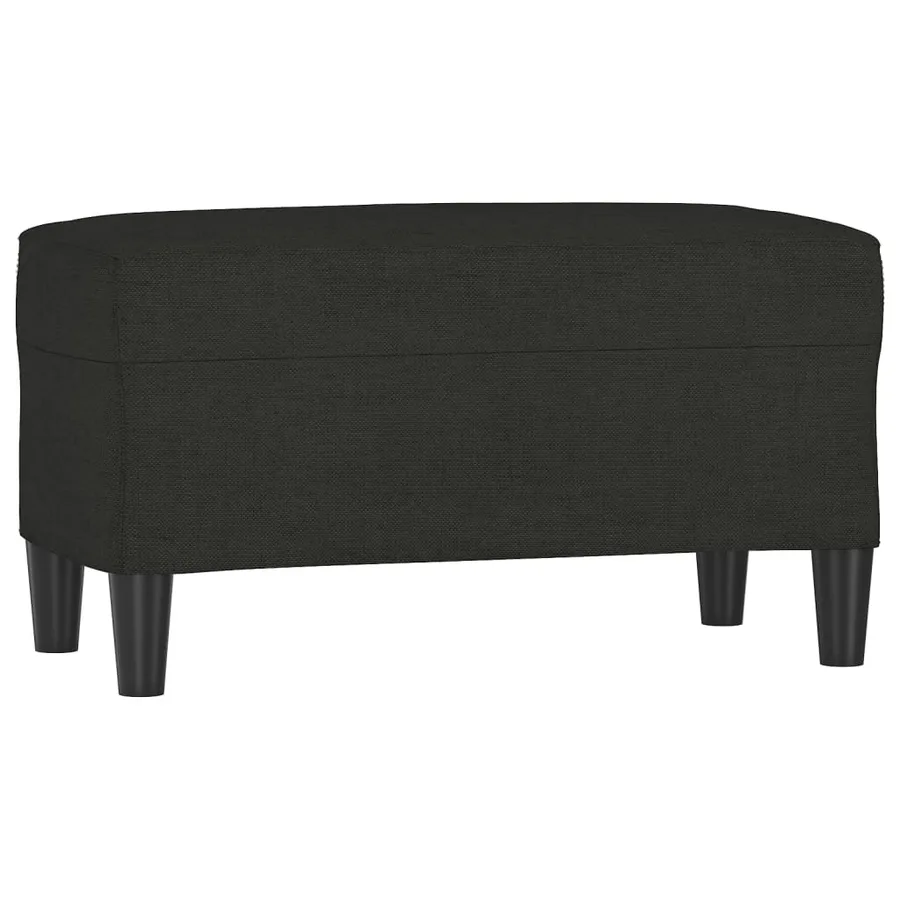 Banc Noir 70x35x41 cm Tissu - 2