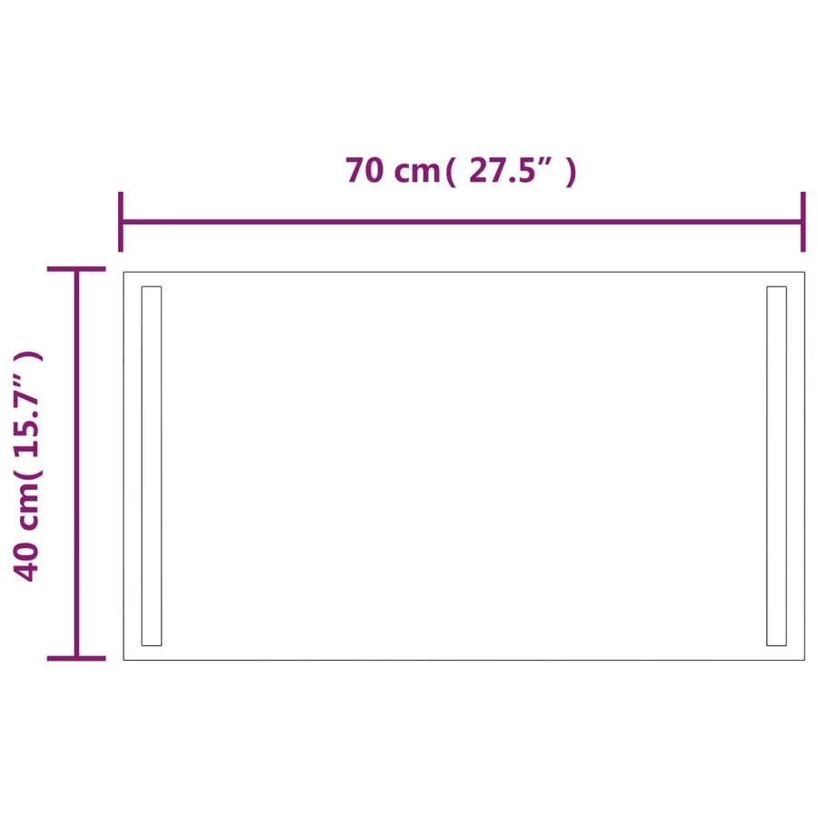 Miroir de salle de bain à LED 40x70 cm - 5