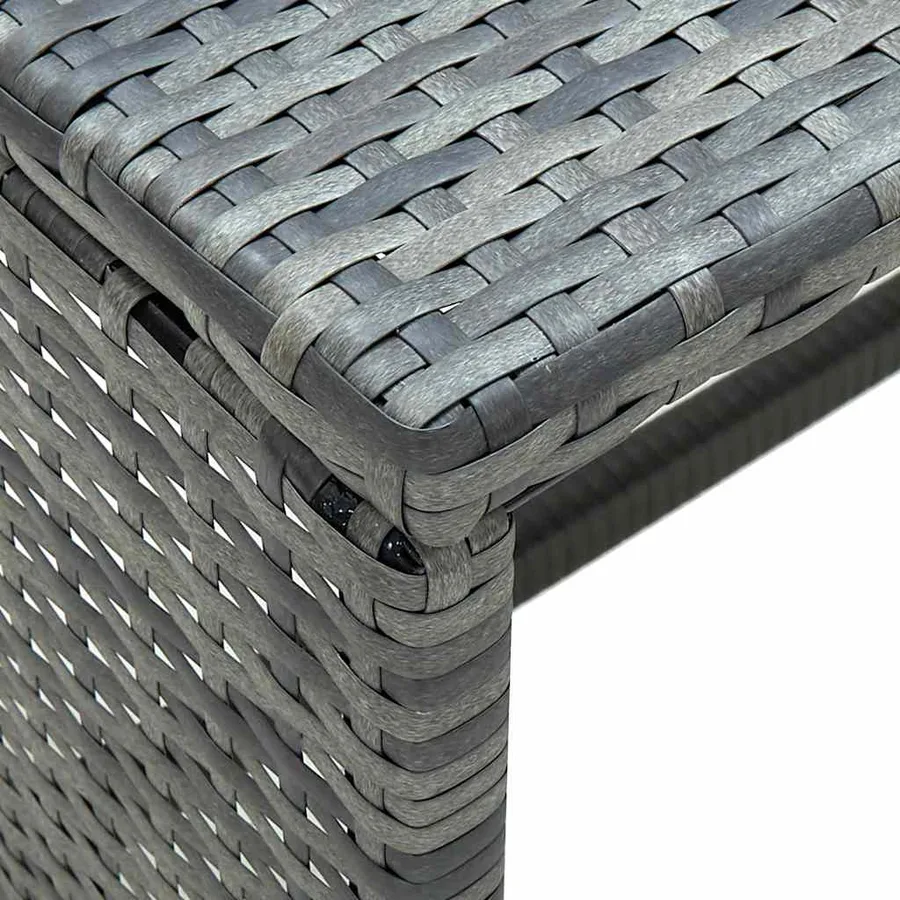 Table basse Anthracite 70x40x38 cm Résine tressée - 3