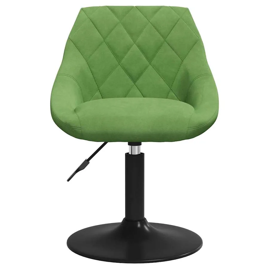 Chaises pivotantes à manger lot de 4 vert clair velours - 4