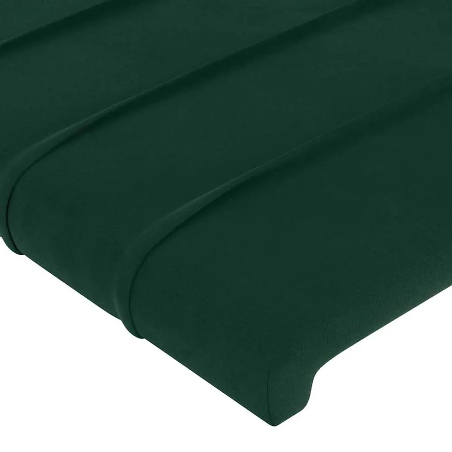 Cadre de lit sans matelas vert foncé 200x200 cm velours - 10