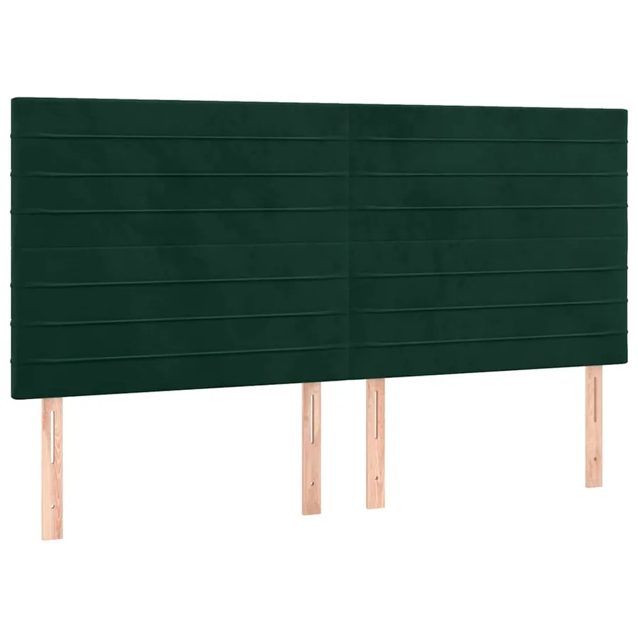 Cadre de lit sans matelas vert foncé 200x200 cm velours - 7