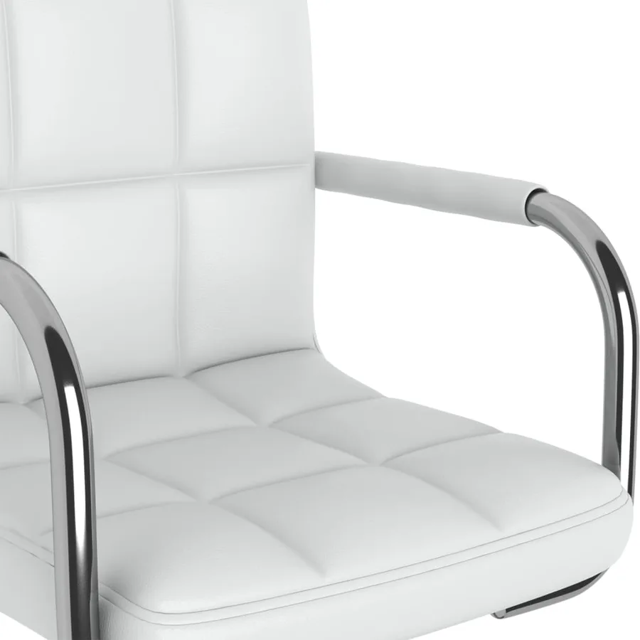 Chaises pivotantes à manger lot de 6 blanc similicuir - 6