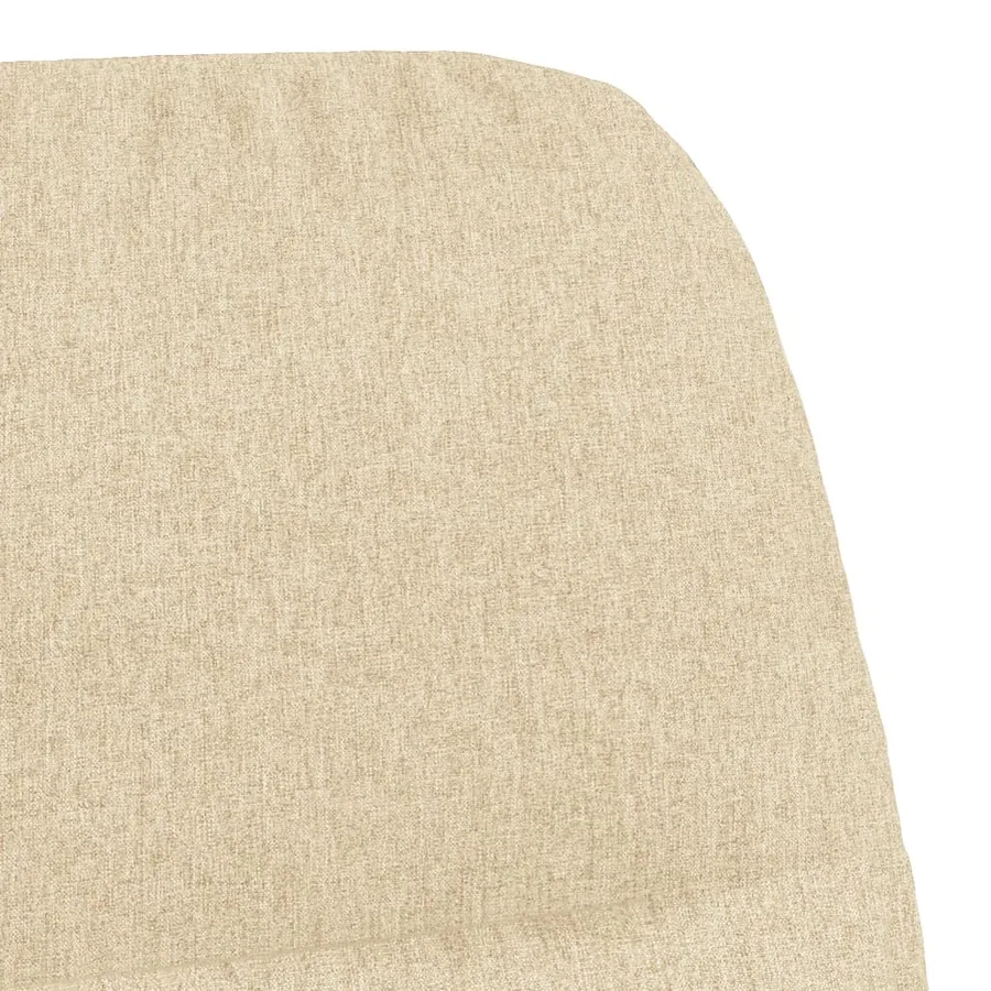 Chaise à bascule Blanc crème Tissu - 6
