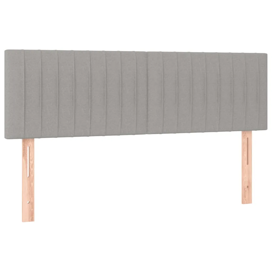 Sommier à lattes de lit avec matelas Gris clair 140x190cm Tissu - 6