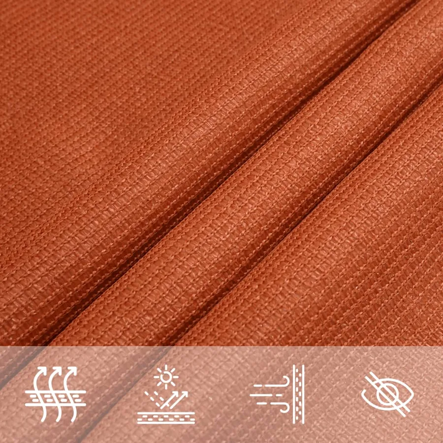 Voile d'ombrage 160 g/m² Orange 2x2,5 m PEHD - 5