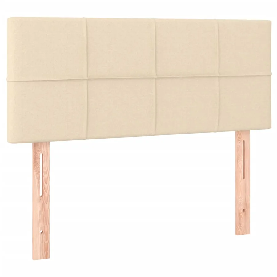 Sommier à lattes de lit avec matelas Crème 80x200 cm Tissu - 6