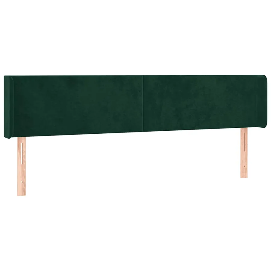 Tête de lit à LED Vert foncé 163x16x78/88 cm Velours - 3