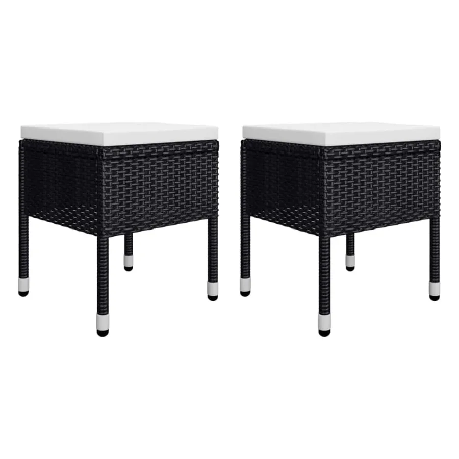 Ensemble à manger de jardin 5 pcs Noir - 2