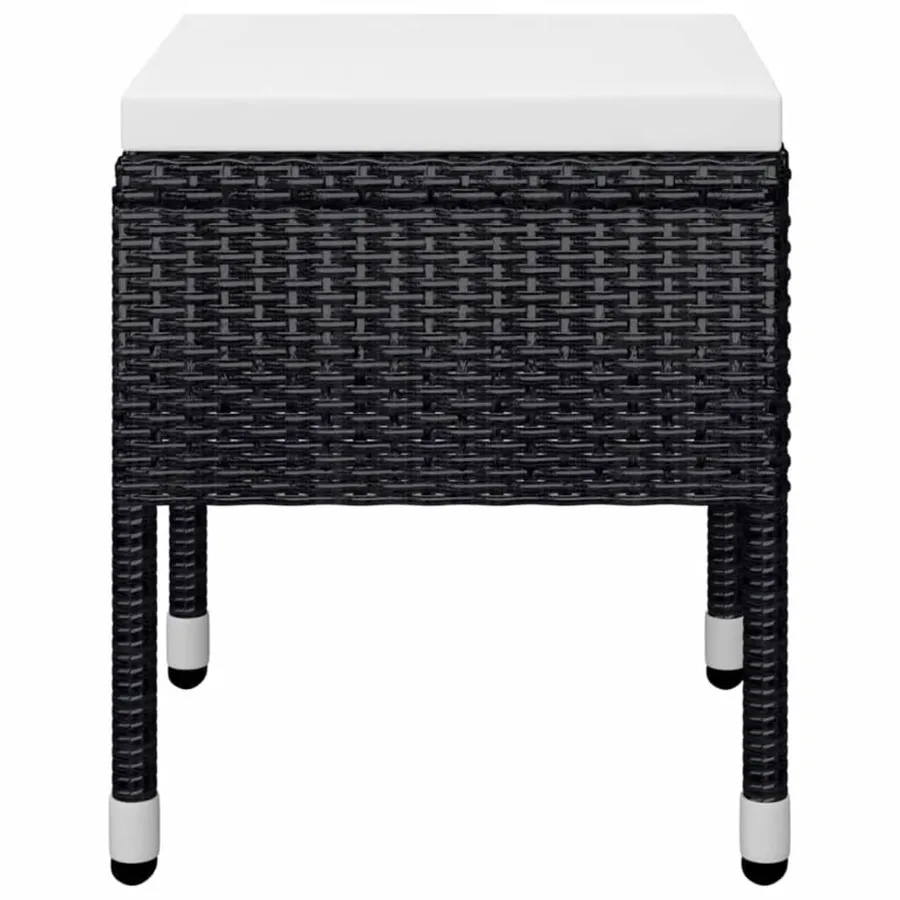 Ensemble à manger de jardin 5 pcs Noir - 4