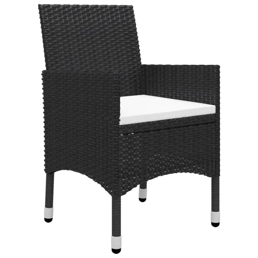 Ensemble à manger de jardin 5 pcs Noir - 6