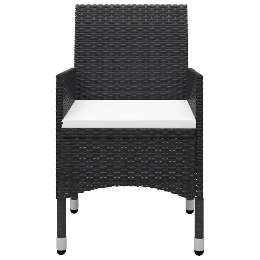 Ensemble à manger de jardin 5 pcs Noir - 7