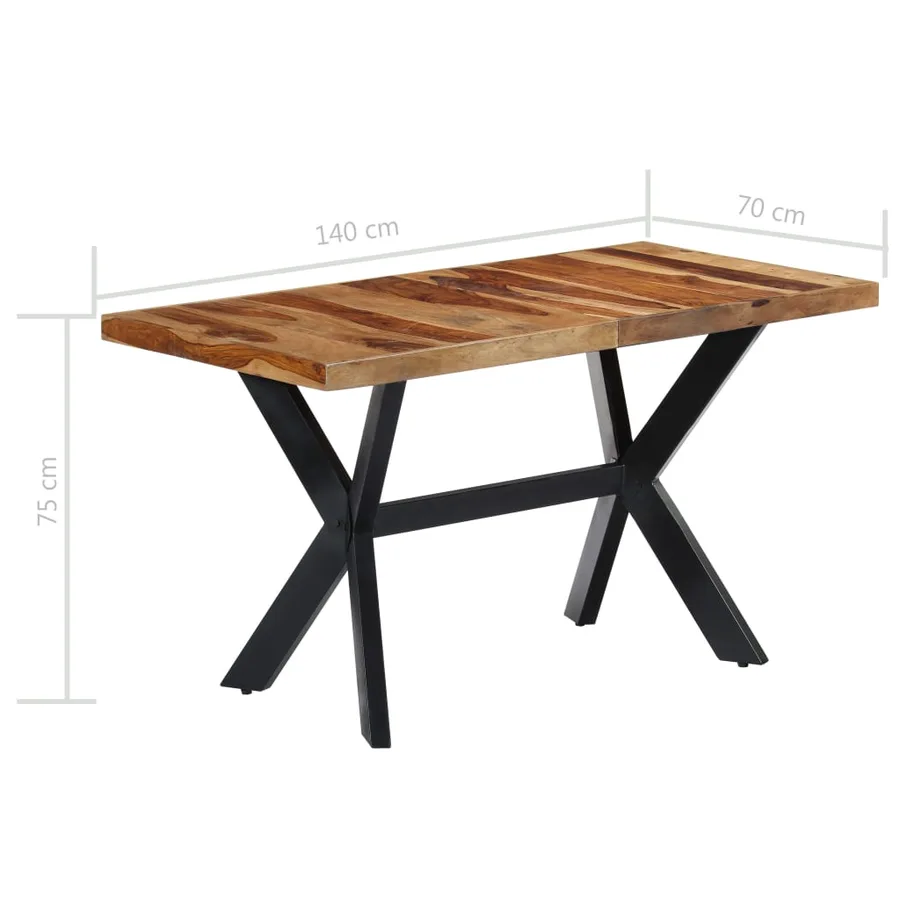 Table à manger 140x70x75 cm Bois massif - 7