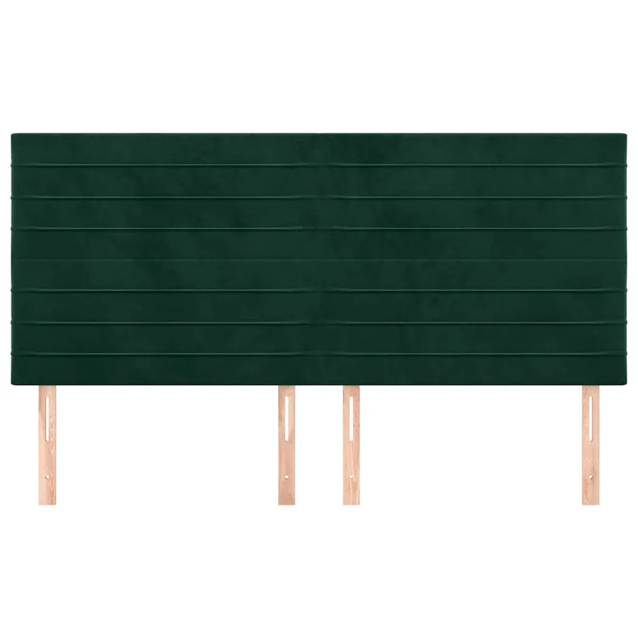 Tête de lit Vert foncé 160x5x118/128 cm Velours - 3