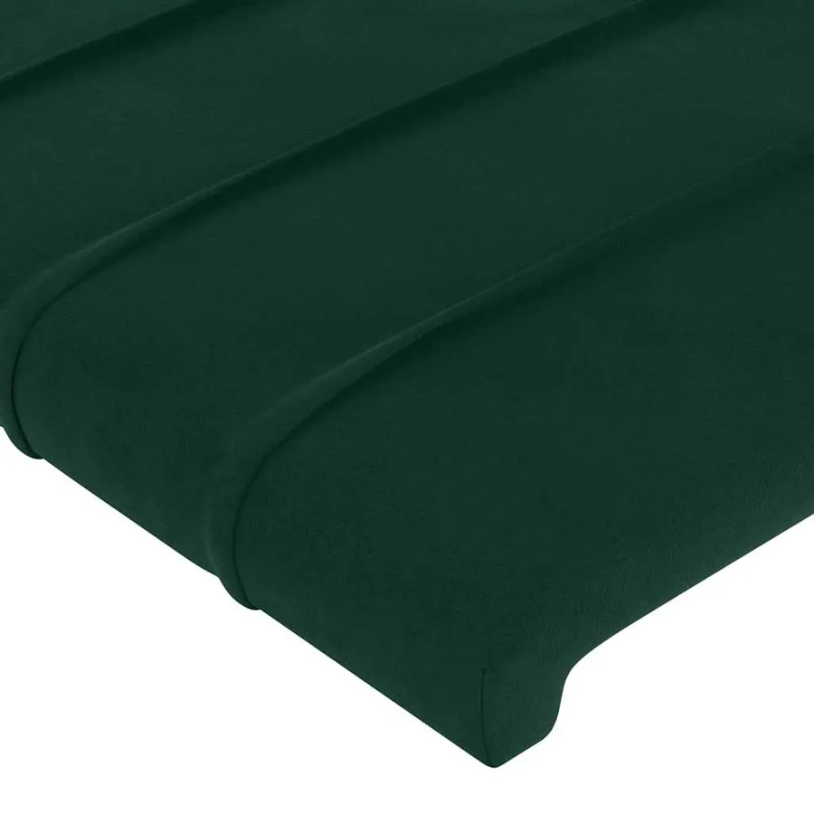 Tête de lit Vert foncé 160x5x118/128 cm Velours - 4