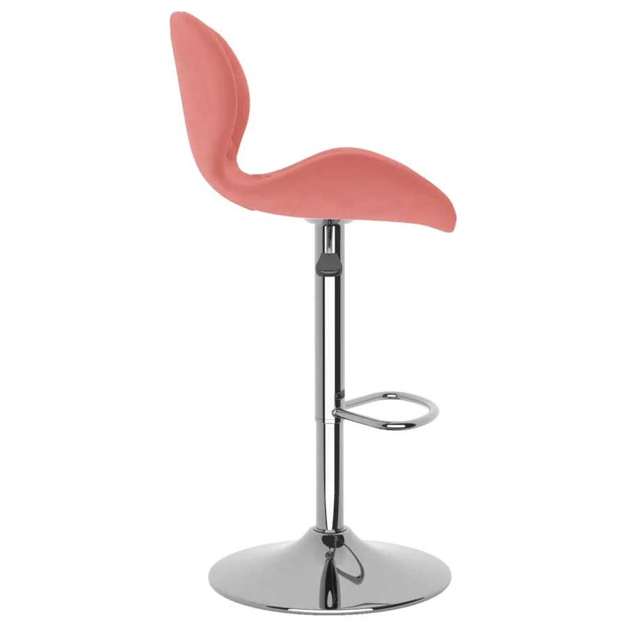 Tabourets de bar lot de 2 rose velours - 5