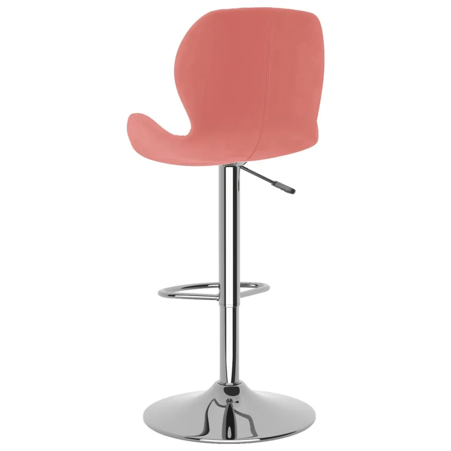 Tabourets de bar lot de 2 rose velours - 6